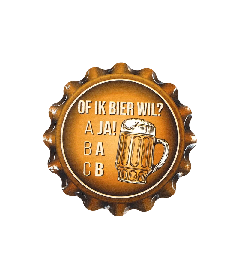 Orange Coasters Ob ich Bier will 11cm