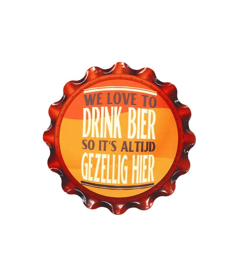 Gelbe rote Untersetzer We Love To Drink Bär 11cm