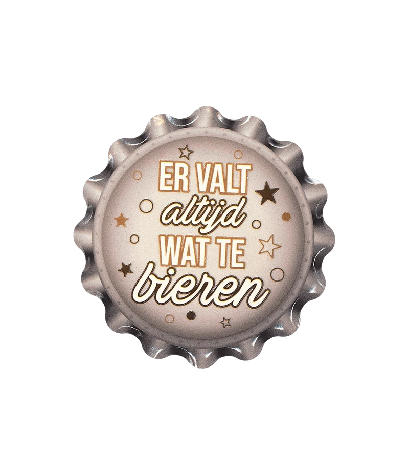 Weiße Beige Untersetzer There's Always Something to Beer 11cm