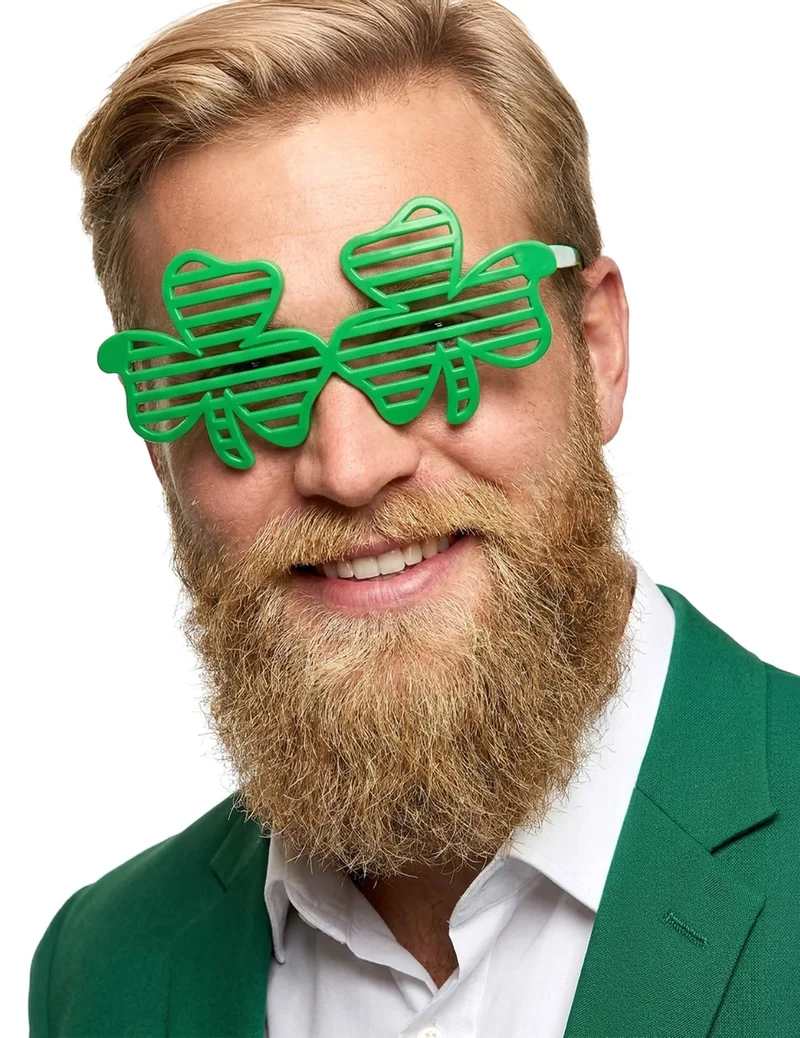 Lustige Kleeblatt-Brille St. Patrick's Day grün