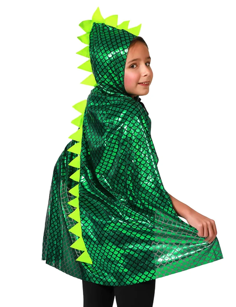Dino Umhang Kostüm für Kinder grün
