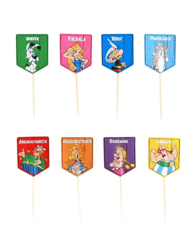 8 Asterix™ Cupcake-Spieße