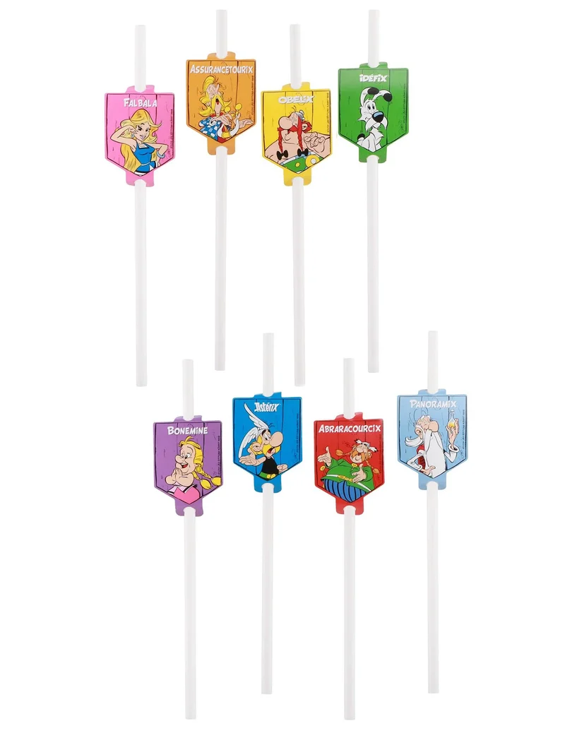 8 Strohhalme aus Pappe, Asterix™