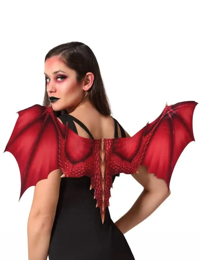Drachen Flügel für Erwachsene rot