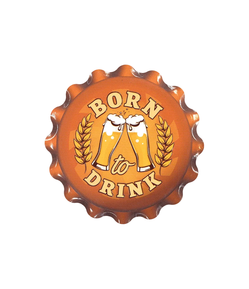 Orange Coasters Born To Drink 11cm