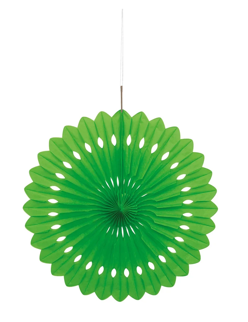 Zitronengrüne Papierrosette 40 cm zum Aufhängen