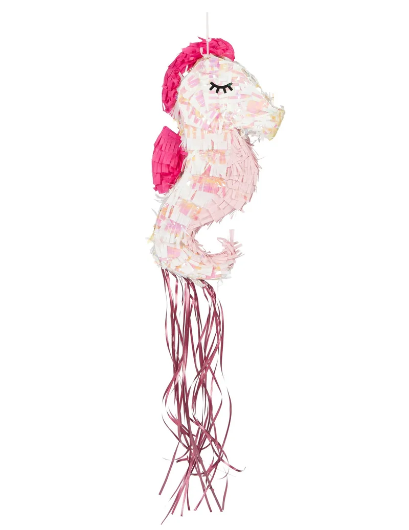 Piñata Seepferdchen irisierend 53 cm mit Schnüren