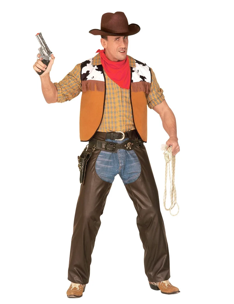 Cowboykostüm für Herren Western-Verkleidung bunt