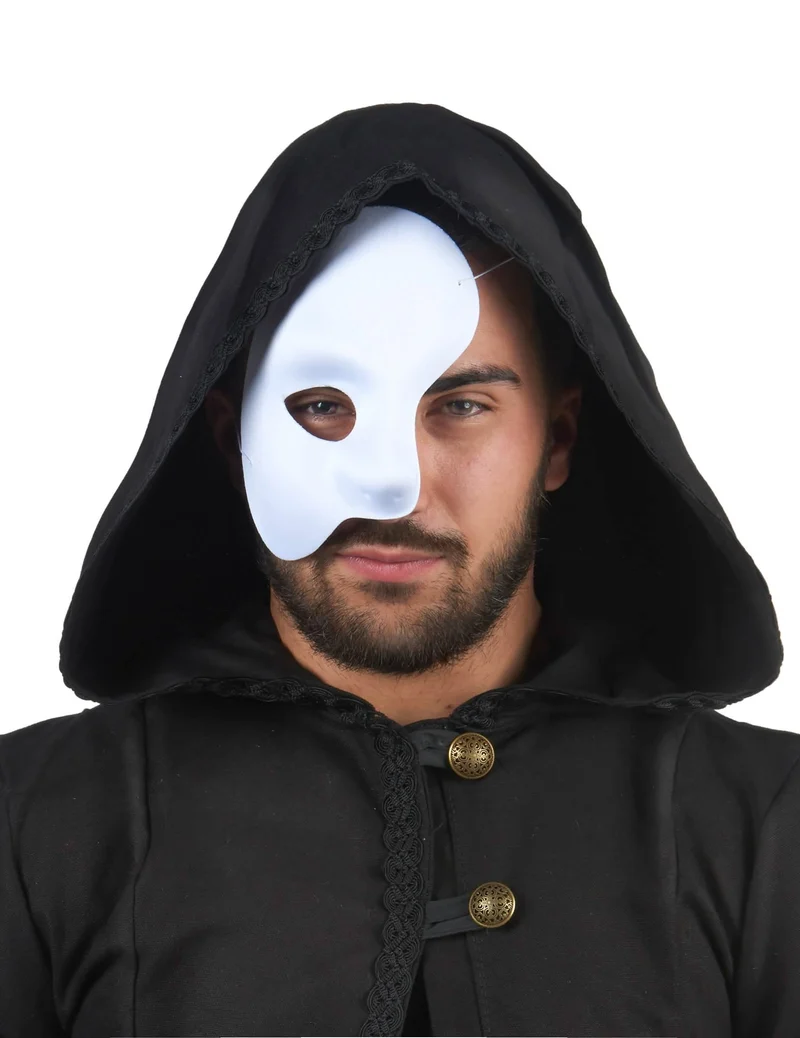 Halbmaske für Erwachsene weiß
