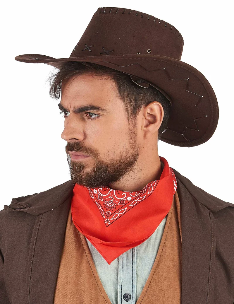 Cowboyhut Kostüm-Accessoire für Erwachsene braun
