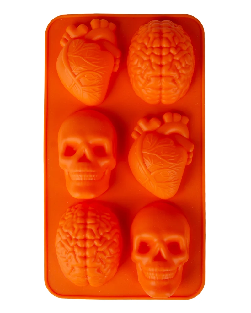 Totenkopf, Hirn & Herz Eiswürfel & Backform