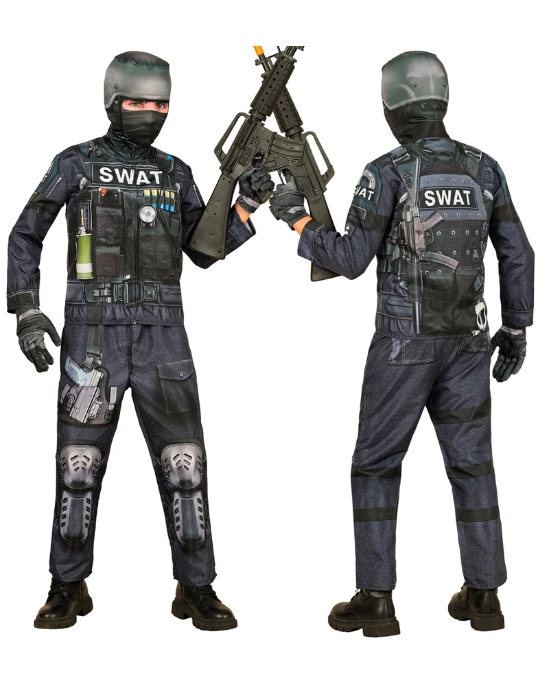 S.W.A.T. Schnell-Kinderkostüm mit Maske