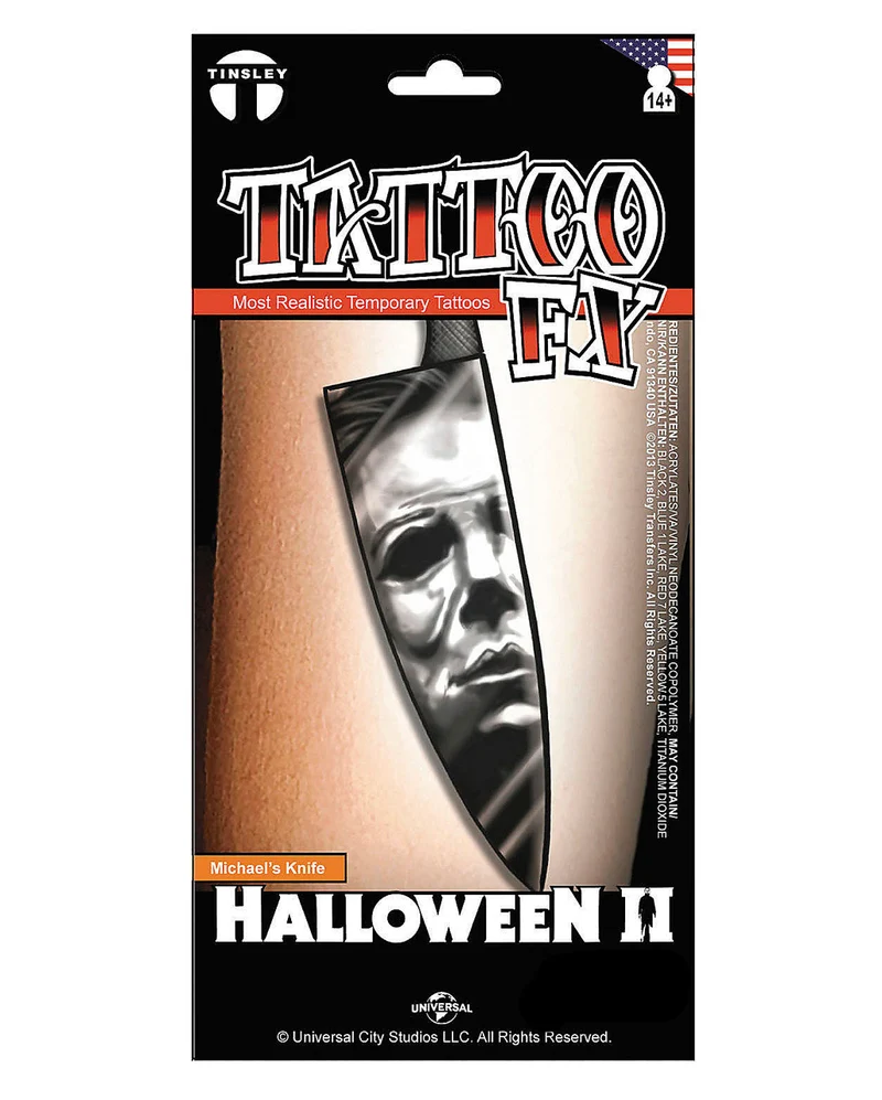 Michael Myers Knife Klebetattoo