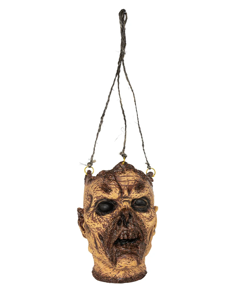 An Schädeldecke aufgehängter Folterkopf 25cm