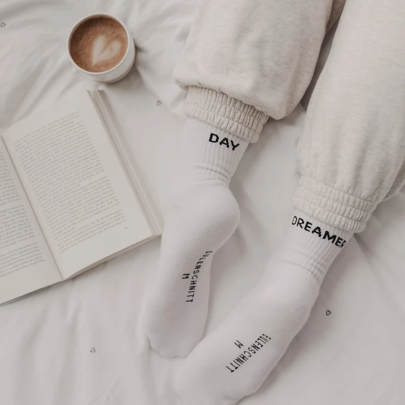 Eulenschnitt Socken Day Dreamer Größe 43-46 weiß