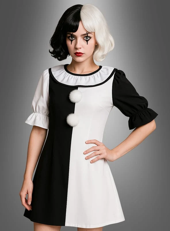 Schwarz-weißes Clown Kleid