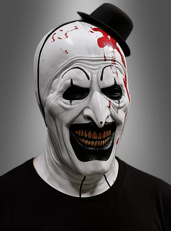 Blutige Clown Maske schwarz weiß