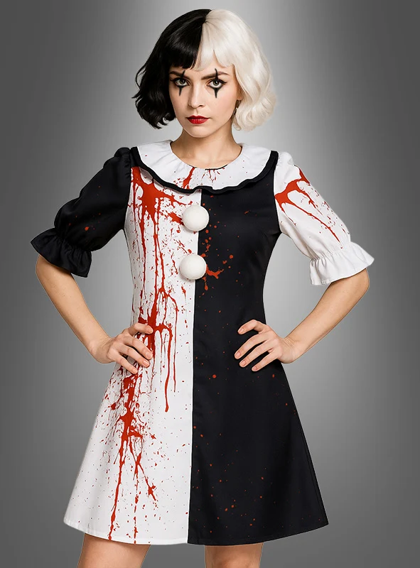 Blutiges Horrorclown Kleid