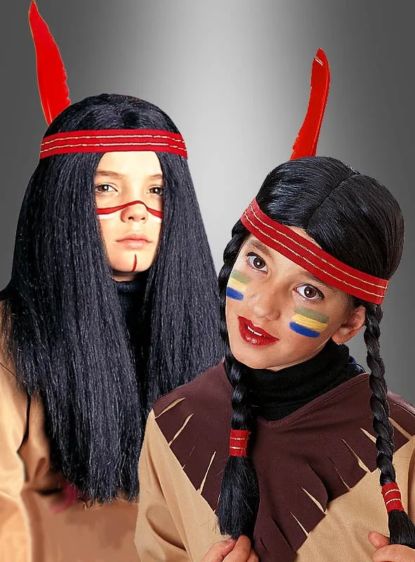 Indianer Perücke für Kinder