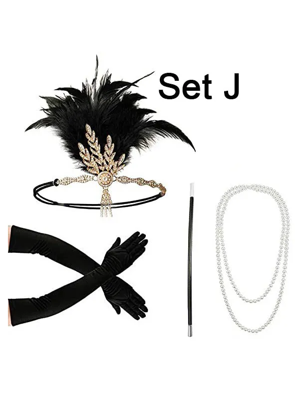 Charleston Kostümzubehör Set gold