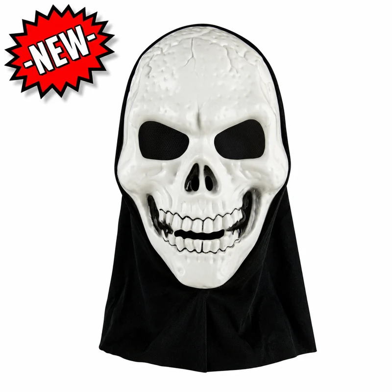 Totenkopfmaske mit Kapuze – Der Klassiker für deinen schaurigen Auftritt