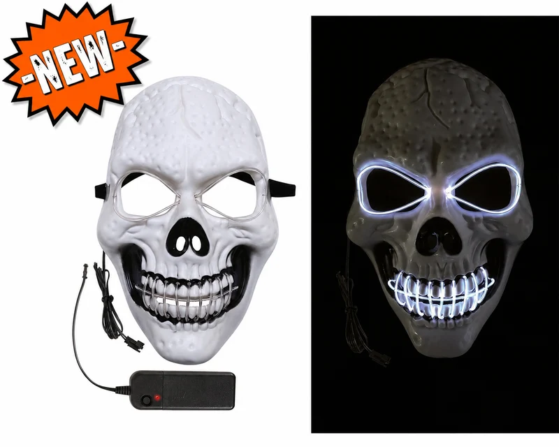LED Skelettmaske – Leuchtender Horror-Effekt