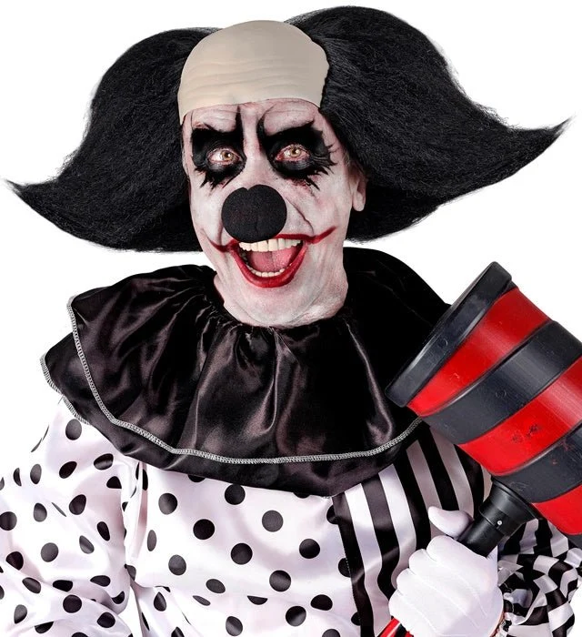 Clown-Perücke, schwarz-weiß