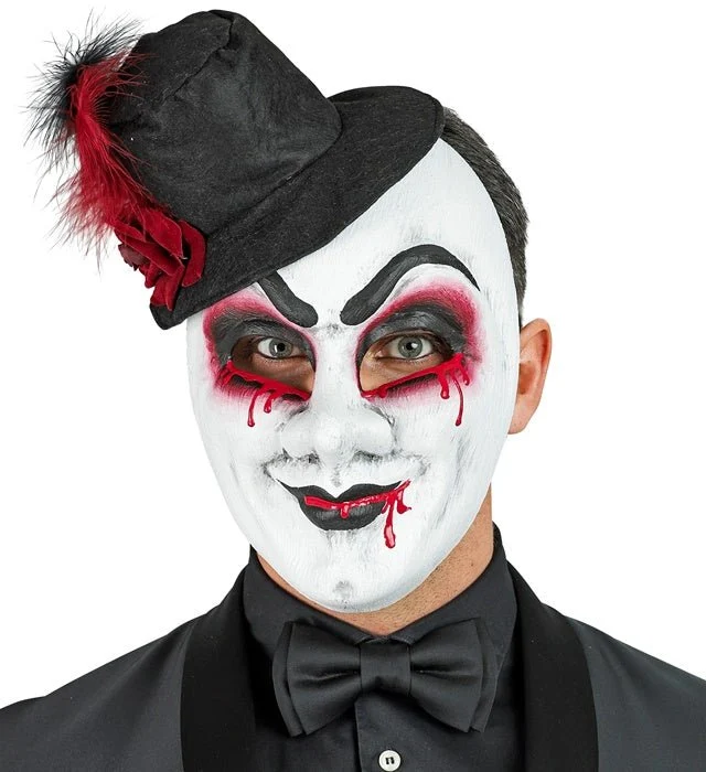 Hut-Maske Schwarz-Weiß
