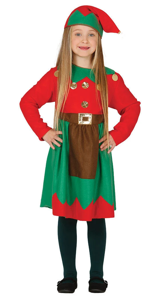 Elf Kerstjurkje Meisje – Vrolijk Kerst Elfje Kostuum