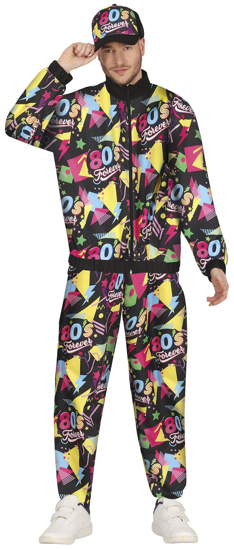 Neon 80’s Trainingspak Dames/Heren – Fout & Veelkleurig Retro Kostuum