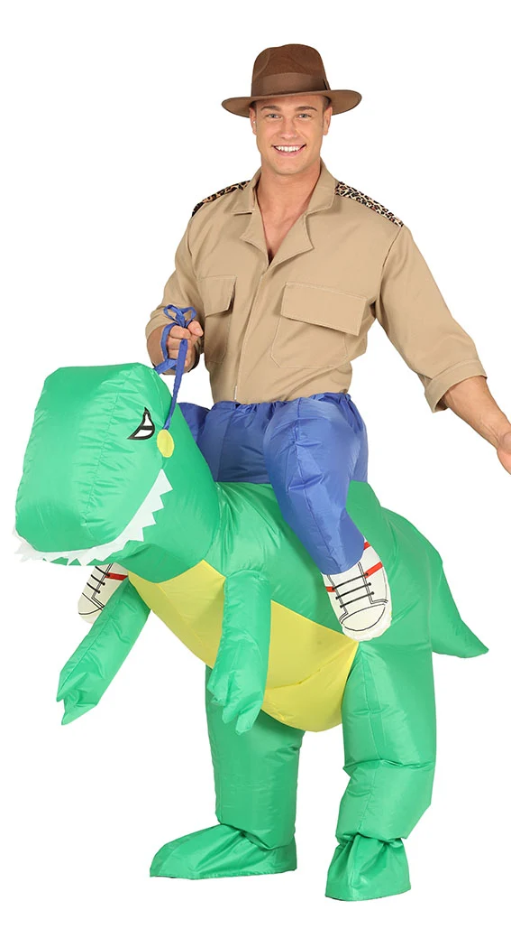 Opblaasbaar Dinosaurus Carry Me Kostuum – Laat je dragen door je eigen dino!