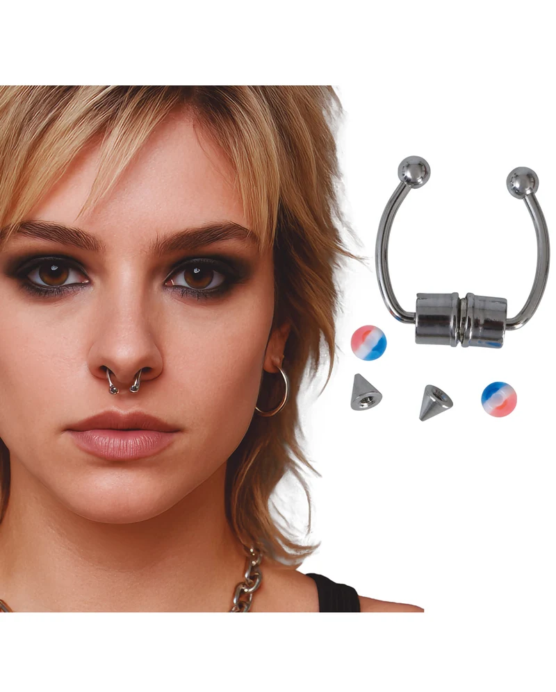 Falsches Nasenpiercing mit Magnet