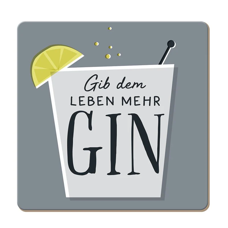Korkuntersetzer Gib dem Leben mehr Gin