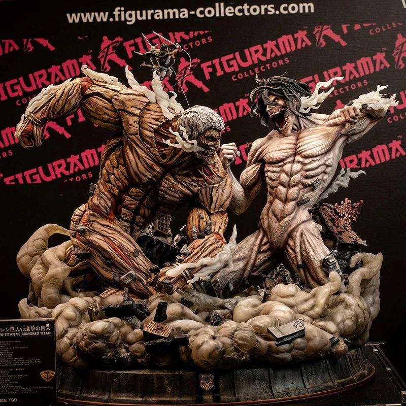 Attack on Titan – Eren gegen den gepanzerten Titanen | Maßstab 1:3 | Hochwertiges Resin | Figurama Collectors