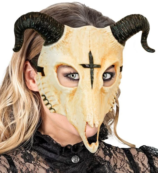 Halloween-Maske „Widder-Kreuz“