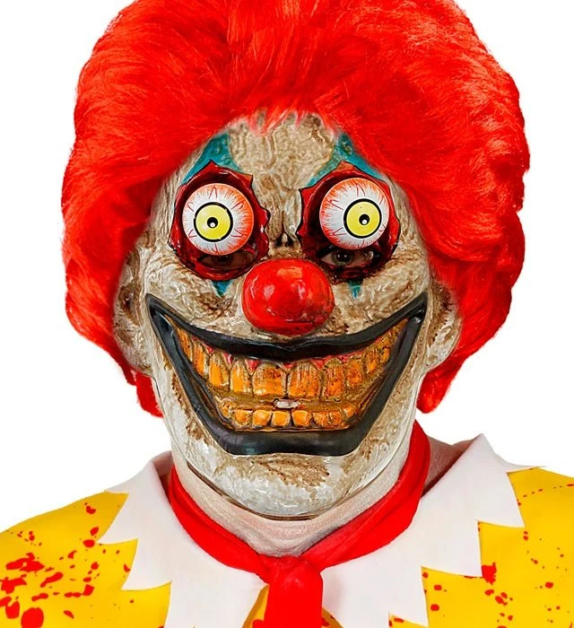 Halloween-Maske: Clown mit wackelnden Augen