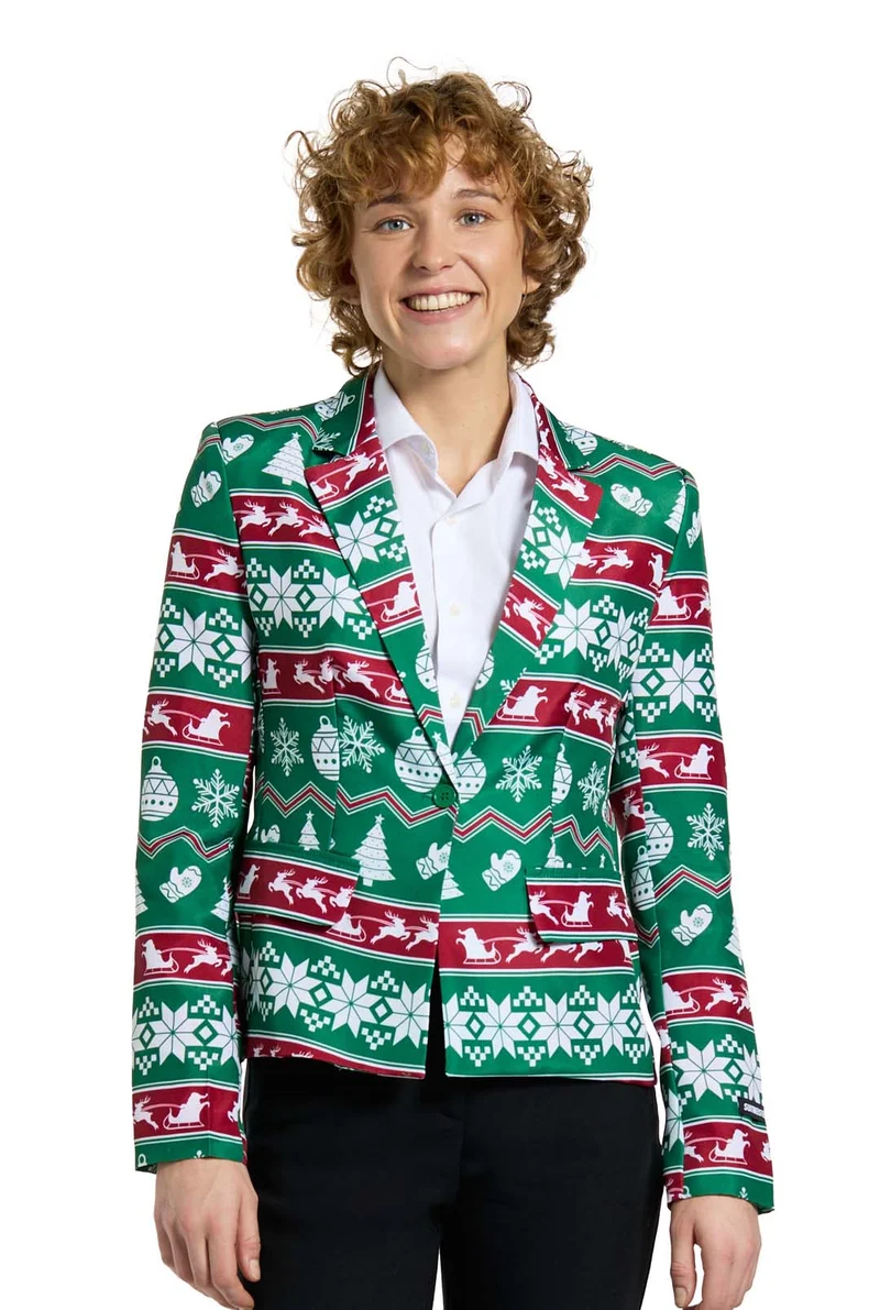 WMNS Christmas Green Nordic Jacket