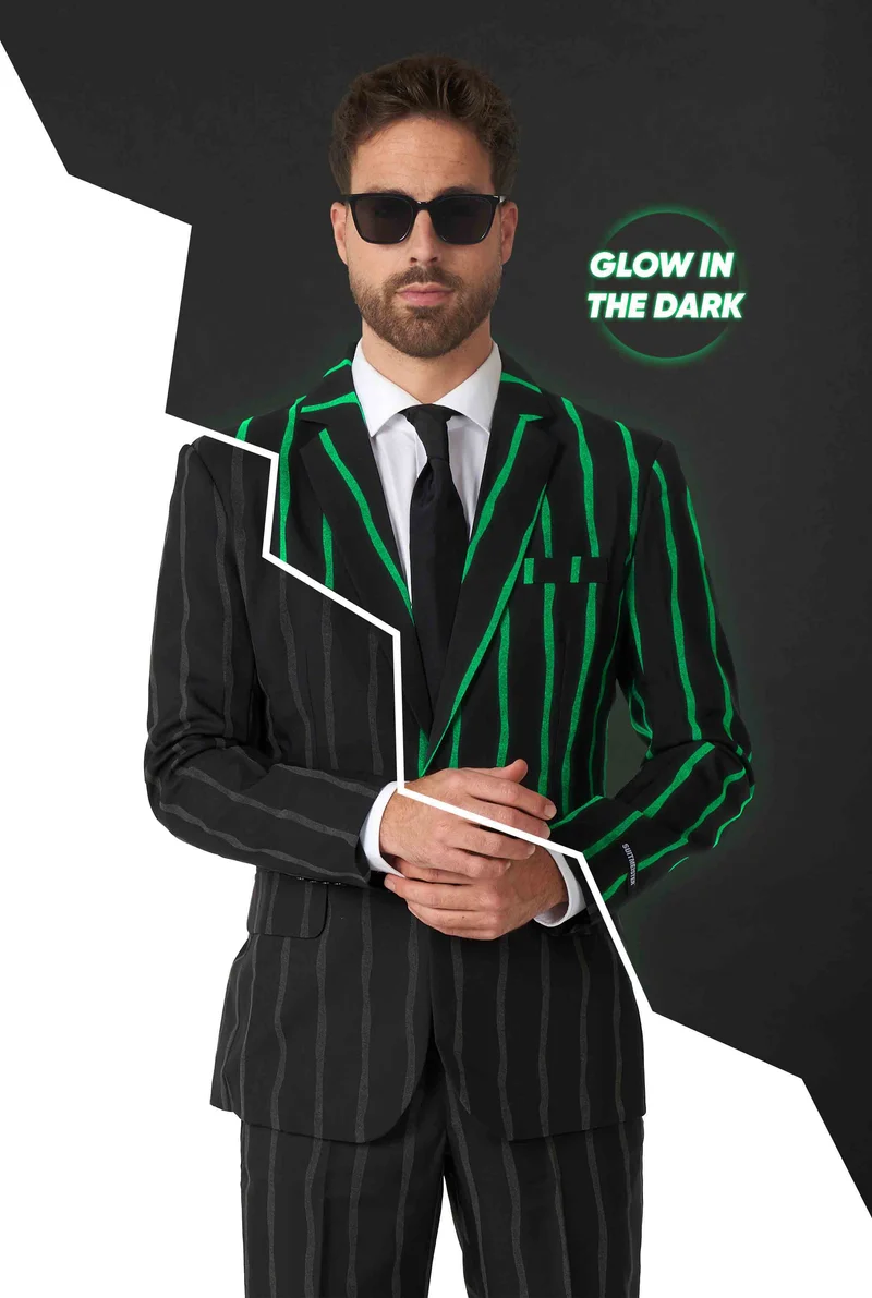 Oversized Pinstripe Black