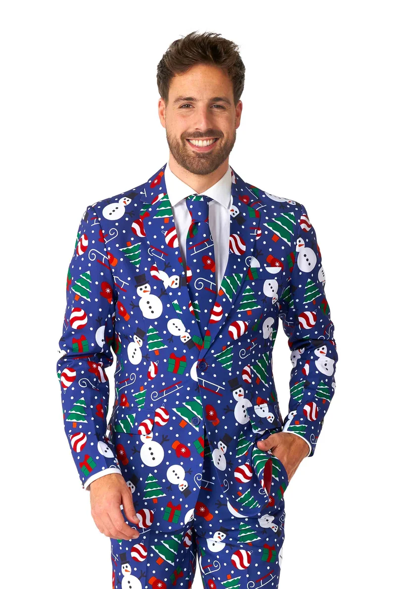Christmas Snowman Blue