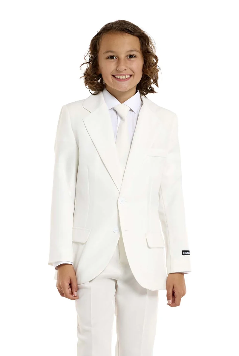 BOYS Solid White