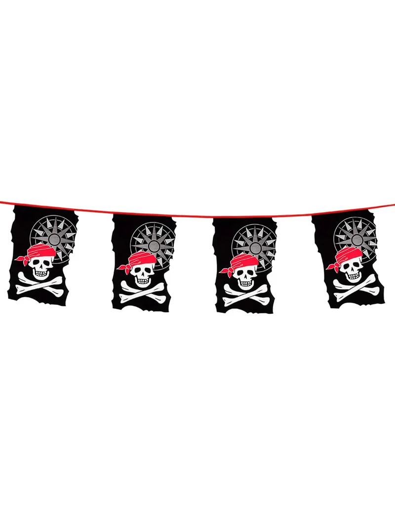 Totenkopf-Wimpelgirlande