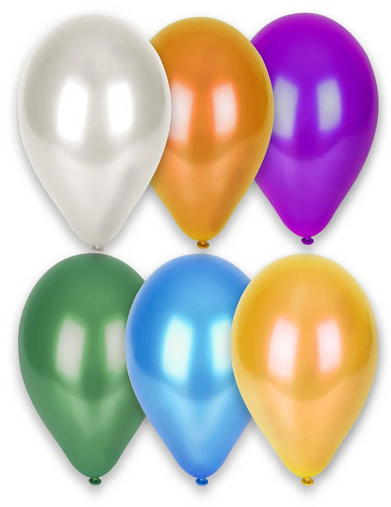 12 Luftballons bunt 6-farbig Latex 28 cm