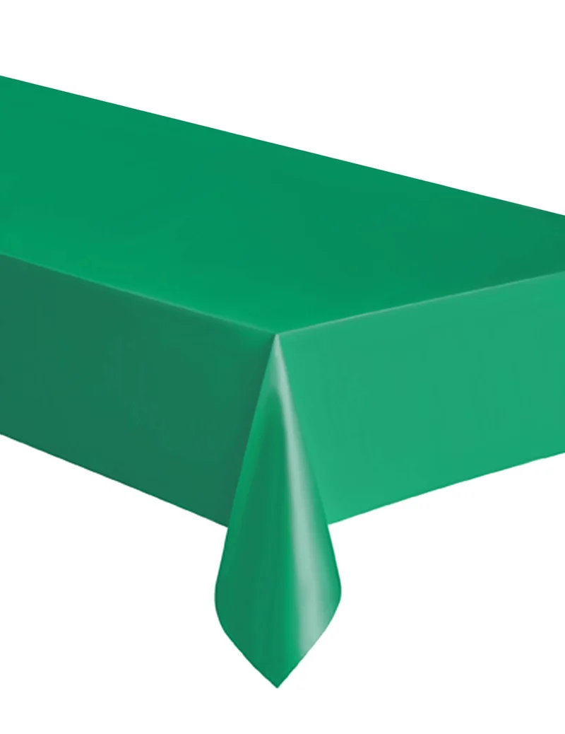 Rechteckige smaragdgrüne Kunststoff-Tischdecke