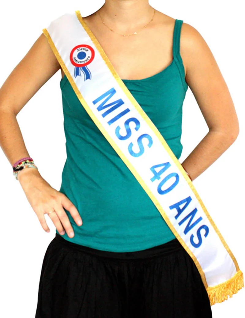 Schärpe Miss 40 Jahre
