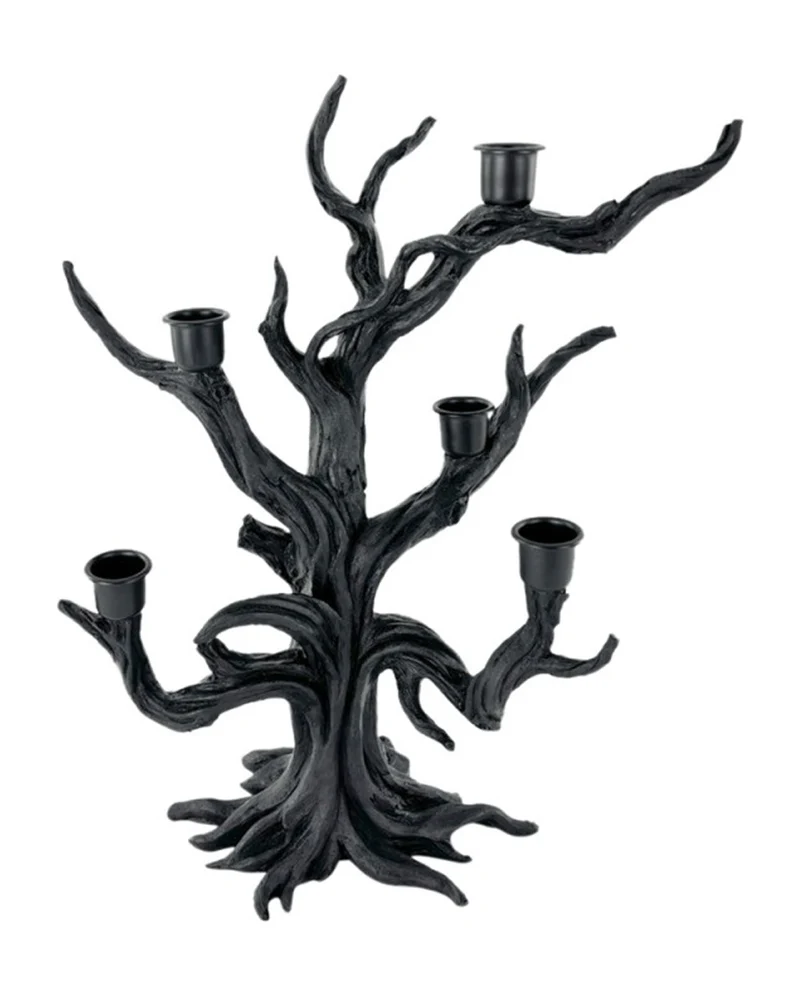 Schwarzer Mystic Tree Kerzenständer 29,5cm