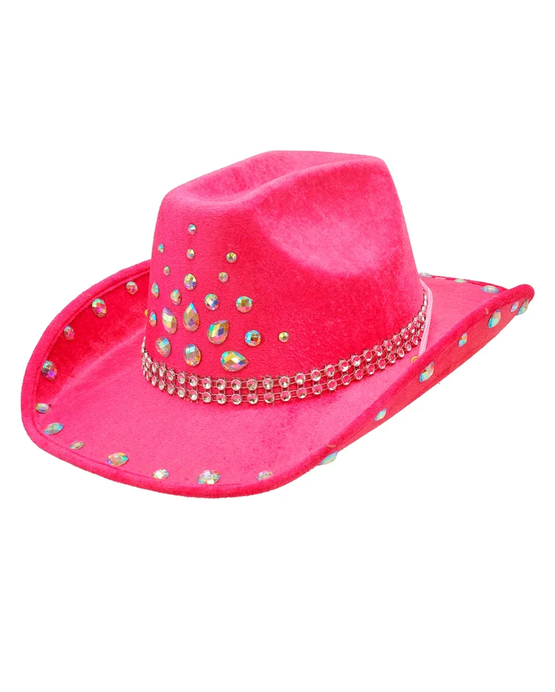 Rosa Cowboy Hut mit "Diamanten"