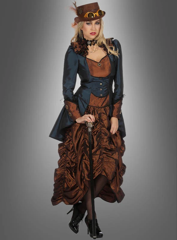 Steampunk Damenkleid Lady Philippa Blue