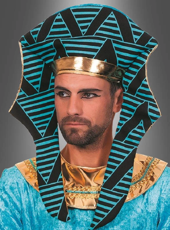 Pharao Kopfschmuck türkis-schwarz