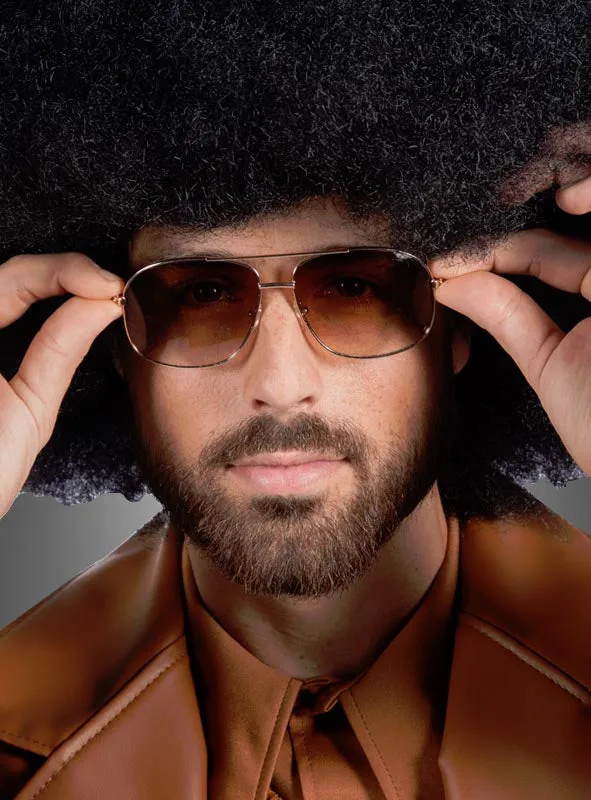 Braune Retro Sonnenbrille 70er