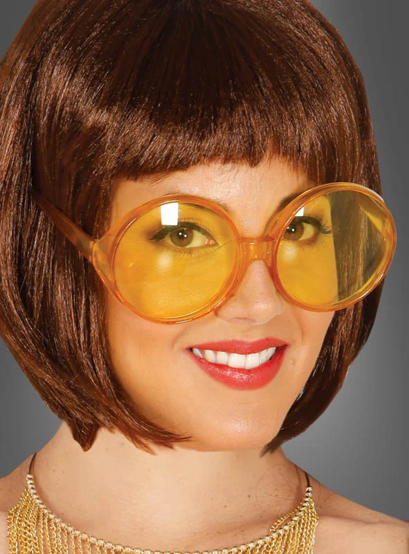 70er Partybrille mit großen Gläsern